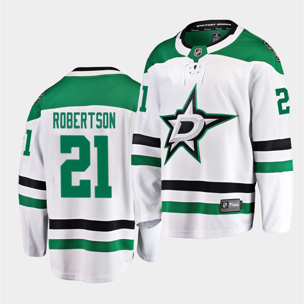 Men's Dallas Stars #21 Jason Robertson White Away Player Jersey