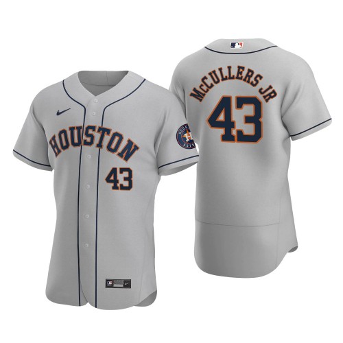 Mens Houston Astros #43 Lance McCullers Gray Road Flexbase Player Jersey