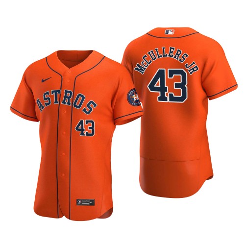 Mens Houston Astros #43 Lance McCullers Orange Alternate Flexbase Jersey