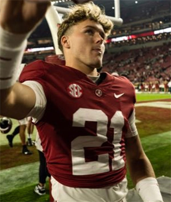 Mens Youth Alabama Crimson Tide #21 Jake Pope Crimson College Football Game Jersey