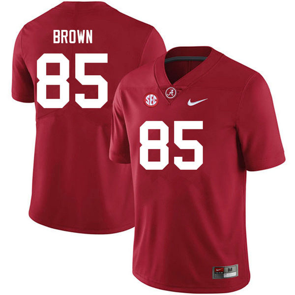 Mens Youth Alabama Crimson Tide #85 Elijah Brown Crimson College Football Game Jersey