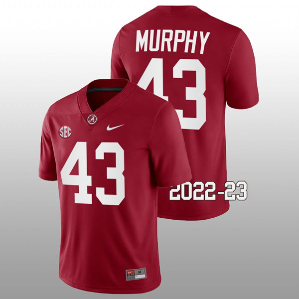 Mens Youth Alabama Crimson Tide #43 Shawn Murphy Crimson College Football Game Jersey
