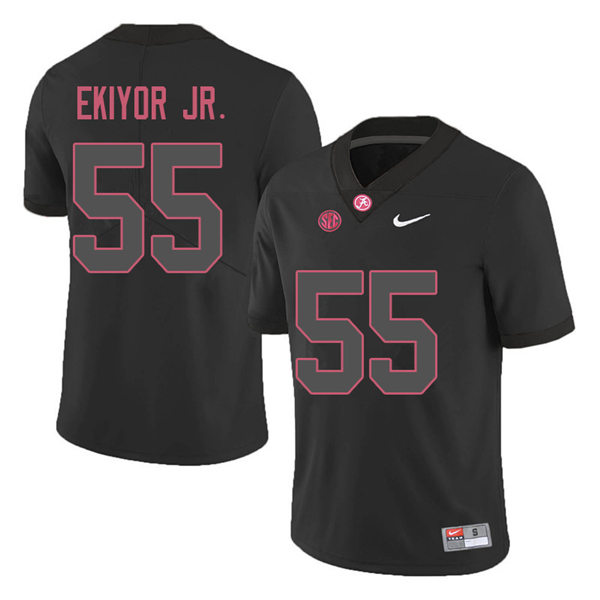 Mens Youth Alabama Crimson Tide #55 Emil Ekiyor Jr. Blackout College Football Game Jersey