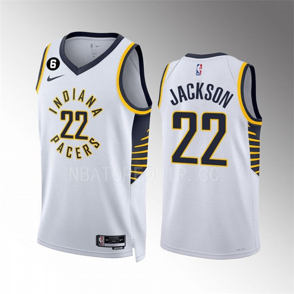 Mens Indiana Pacers #22 Isaiah Jackson White Association Edition Player Jersey