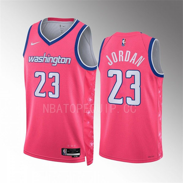 Mens Washington Wizards #23 Michael Jordan Pink 2022-23 City Edition Jersey