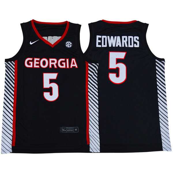 Mens Youth Georgia Bulldogs #5 Anthony Edwards Nike Black College Basketball Jersey