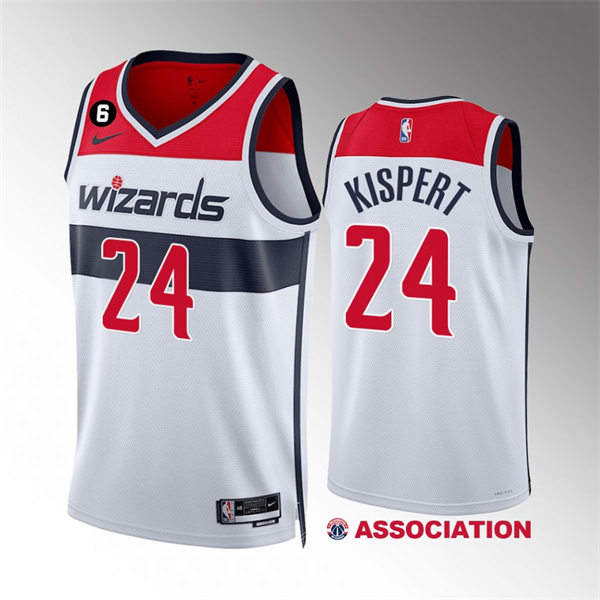Mens Washington Wizards #24 Corey Kispert 2022-23 White Association Edition Player Jersey