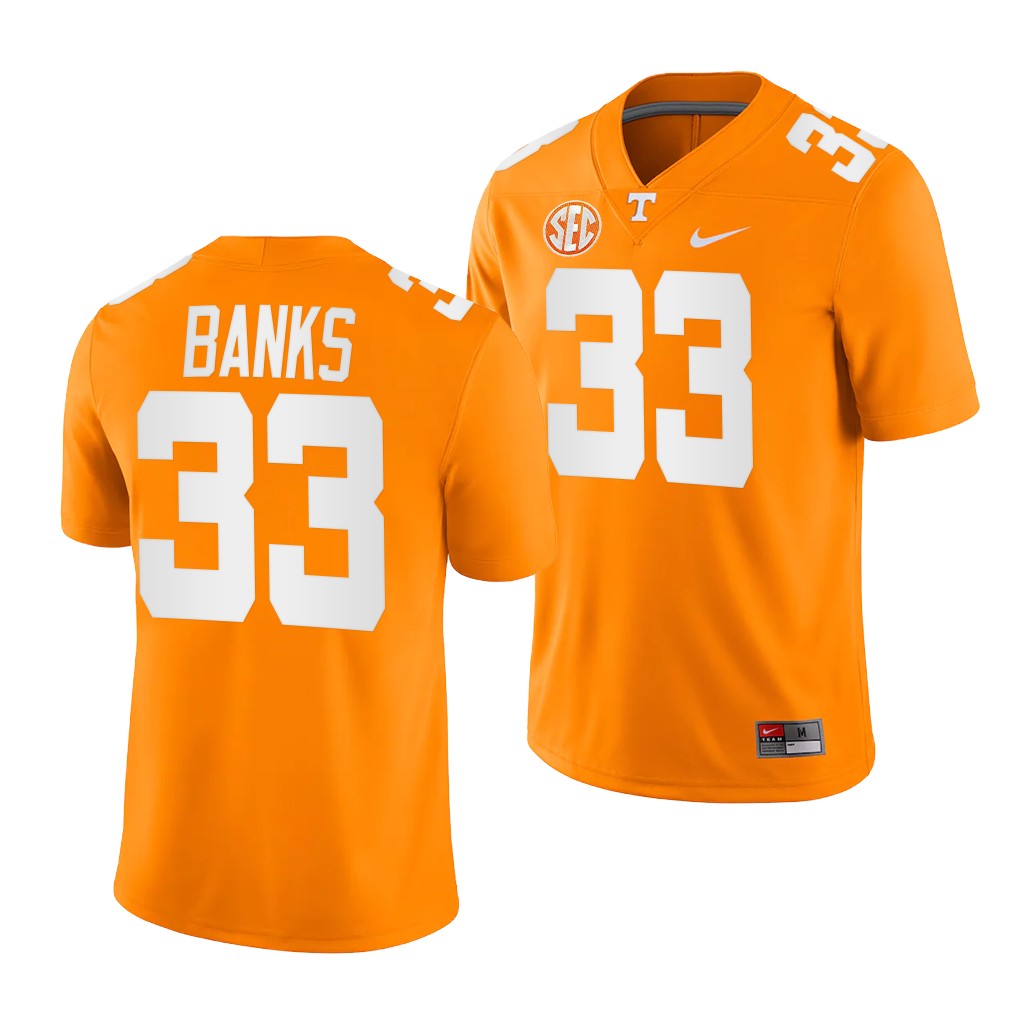 Mens Youth Tennessee Volunteers #33 Jeremy Banks Nike Orange College Football Game Jersey