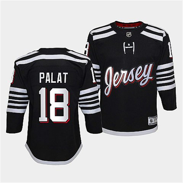 Youth New Jersey Devils #18 Ondrej Palat Black Alternate Player Jersey