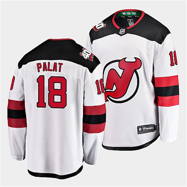 Mens New Jersey Devils #18 Ondrej Palat Adidas White Away Player Jersey