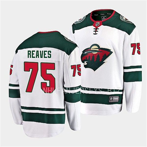 Men's Minnesota Wild #75 Ryan Reaves Adidas White Away Player Jersey