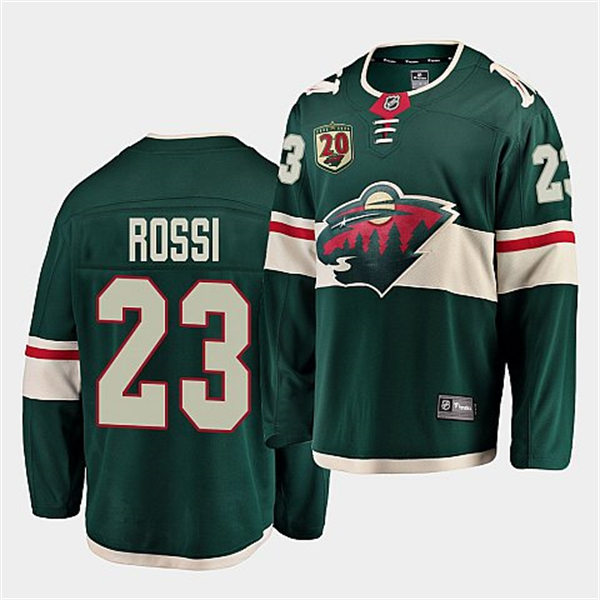 Men's Minnesota Wild #23 Marco Rossi Adidas Home Green Player Jersey