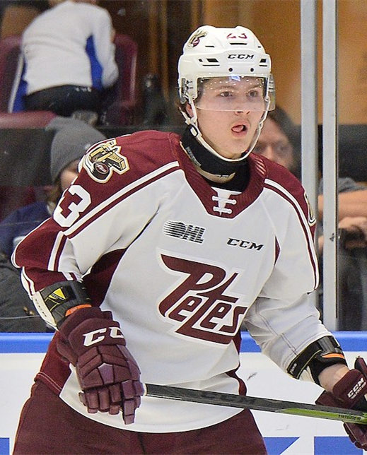 Mens Peterborough Petes Custom CCM White OHL Hockey Jersey