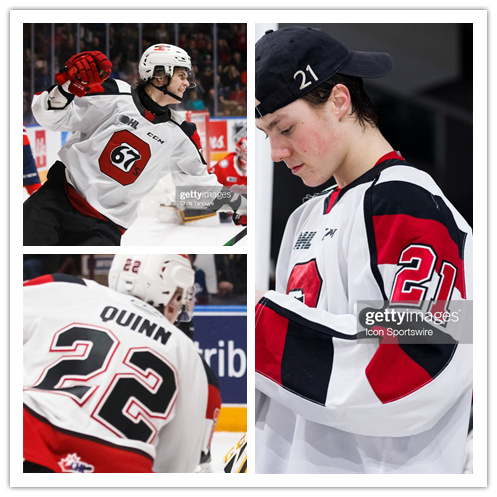 Men's Ottawa 67's Custom CCM White OHL Hockey Jersey