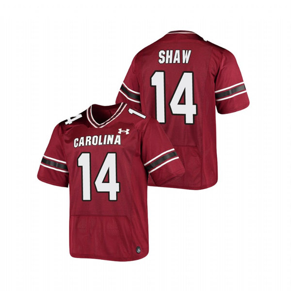 Mens South Carolina Gamecocks #14 Connor Shaw Garnet College Football Game Jersey