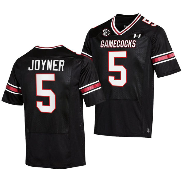 Mens South Carolina Gamecocks #5 Dakereon Joyner 2022 Black College Football Game Jersey