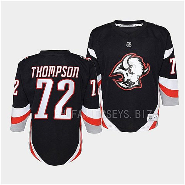 Youth Buffalo Sabres #72 Tage Thompson 2022-23 Goathead Jersey Black alternate