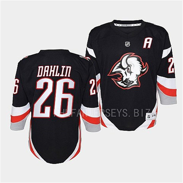 Youth Buffalo Sabres #26 Rasmus Dahlin 2022-23 Goathead Jersey Black alternate