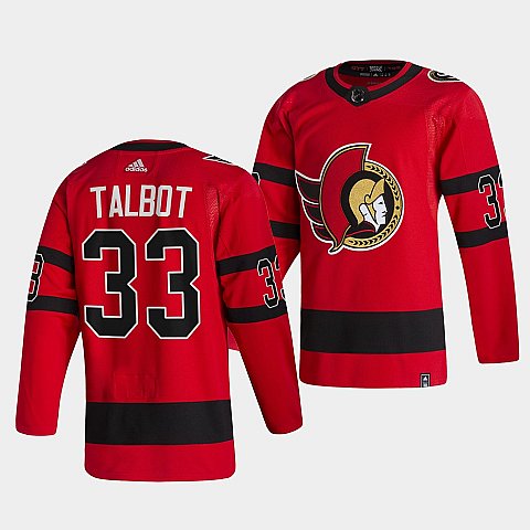 Men's Ottawa Senators #33 Cam Talbot Red Stitched Player Jersey