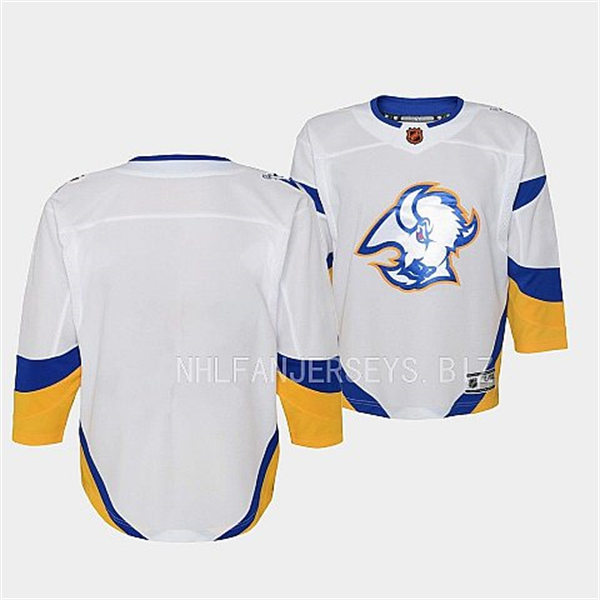 Youth Buffalo Sabres Blank White 2022 Reverse Retro Jersey