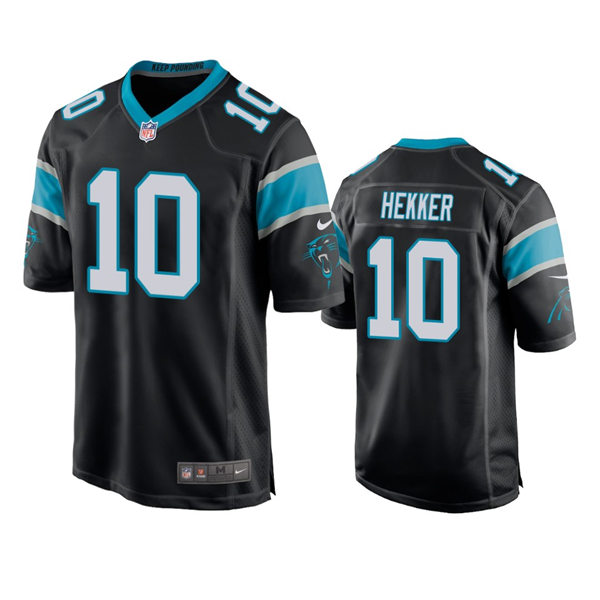 Mens Carolina Panthers #10 Johnny Hekker Nike Black Vapor Untouchable Limited Jersey
