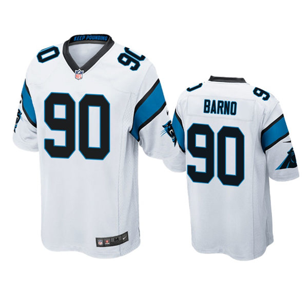 Mens Carolina Panthers #90 Amare Barno Nike White Vapor Untouchable Limited Jersey