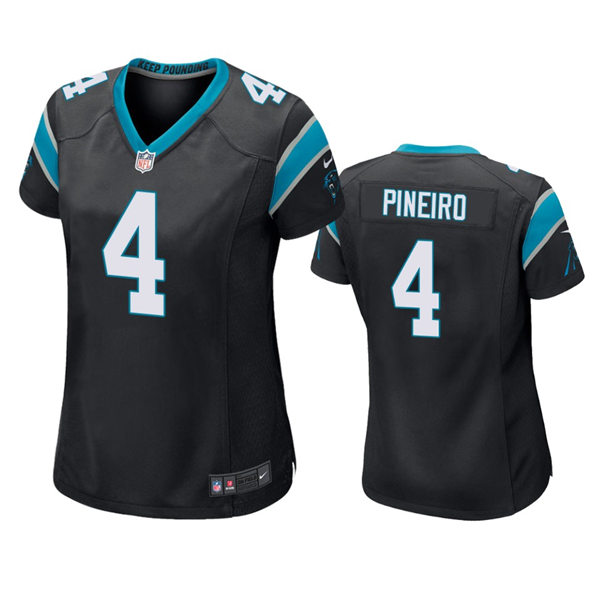 Women Carolina Panthers #4 Eddy Pineiro Nike Black Limited Jersey