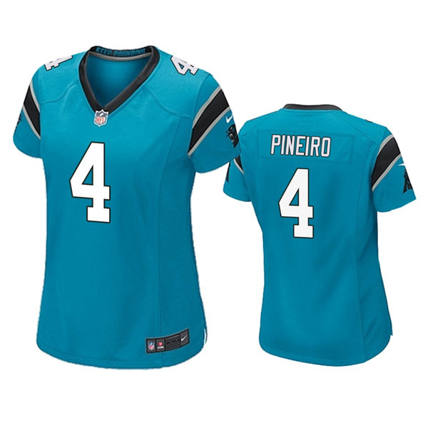 Women Carolina Panthers #4 Eddy Pineiro Nike Blue Limited Jersey