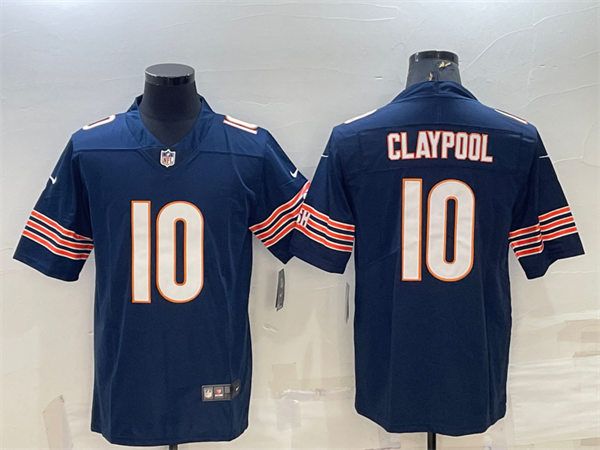 Mens Chicago Bears #10 Chase Claypool Nike Navy Vapor Untouchable Limited Jersey