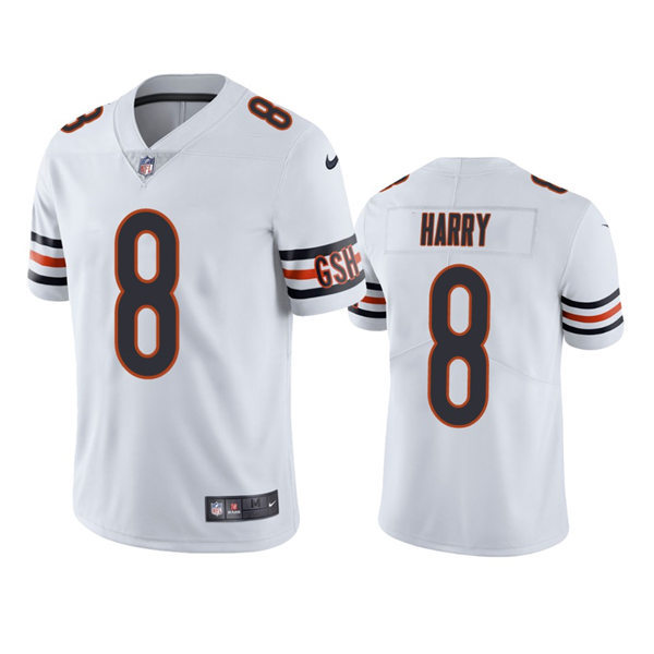 Mens Chicago Bears #8 N'Keal Harry Nike White Vapor Untouchable Limited Jersey