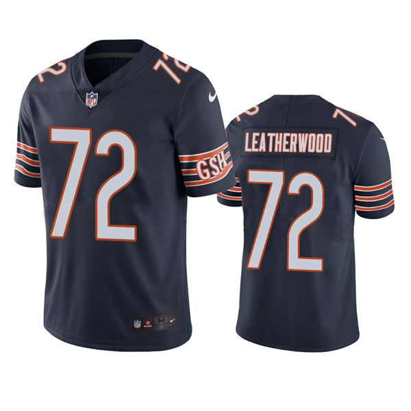 Mens Chicago Bears #72 Alex Leatherwood Nike Navy Vapor Untouchable Limited Jersey