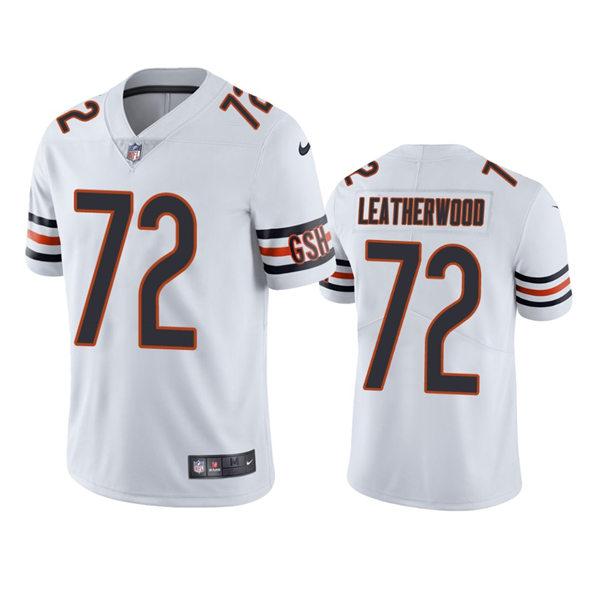Mens Chicago Bears #72 Alex Leatherwood Nike White Vapor Untouchable Limited Jersey