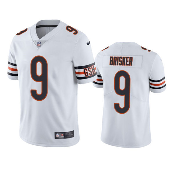Mens Chicago Bears #9 Jaquan Brisker Nike White Vapor Untouchable Limited Jersey
