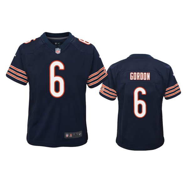 Youth Chicago Bears #6 Kyler Gordon Nike Navy Limited Jersey