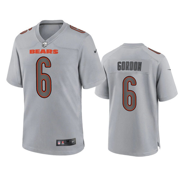 Mens Chicago Bears #6 Kyler Gordon Nike Gray Atmosphere Fashion Game Jersey