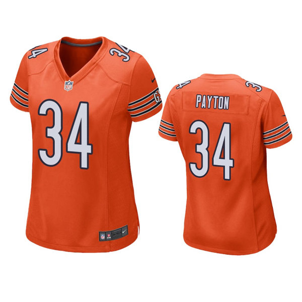 Women's Chicago Bears #34 Walter Payton Orange Game Jersey