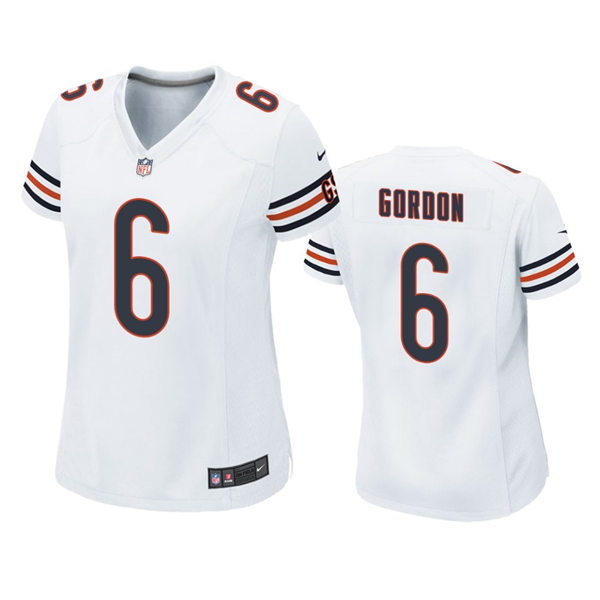 Women's Chicago Bears #6 Kyler Gordon Nike White Limited Jersey