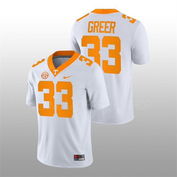 Mens Youth Tennessee Volunteers #33 Jabari Greer Nike White College Football Game Jersey