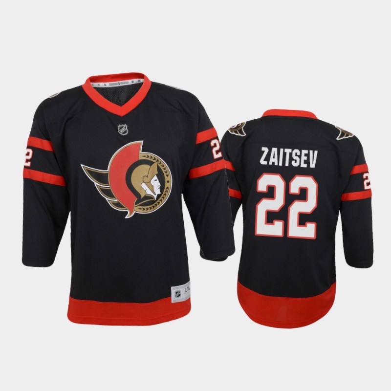 Youth Ottawa Senators #22 Nikita Zaitsev adidas Home Black Jersey