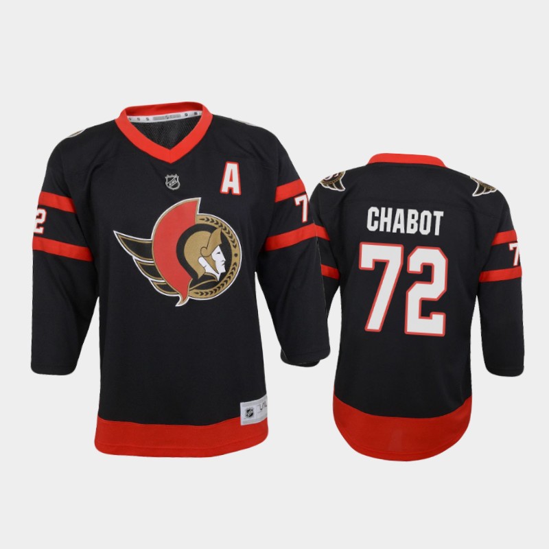 Youth Ottawa Senators #72 Thomas Chabot adidas Home Black Jersey