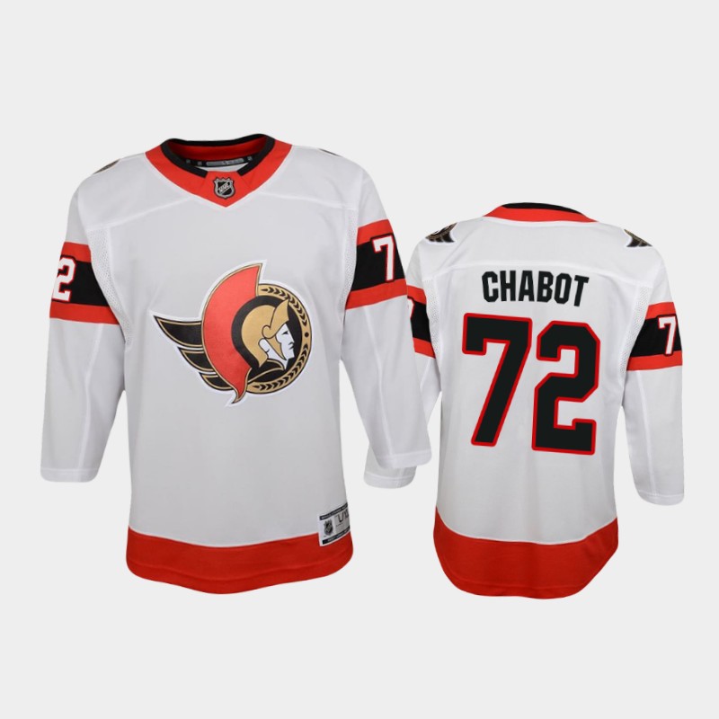 Youth Ottawa Senators #72 Thomas Chabot Adidas White Red Away Jersey