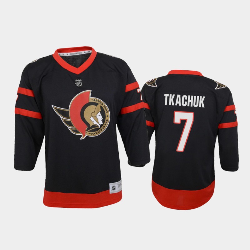 Youth Ottawa Senators #7 Brady Tkachuk adidas Home Black Jersey