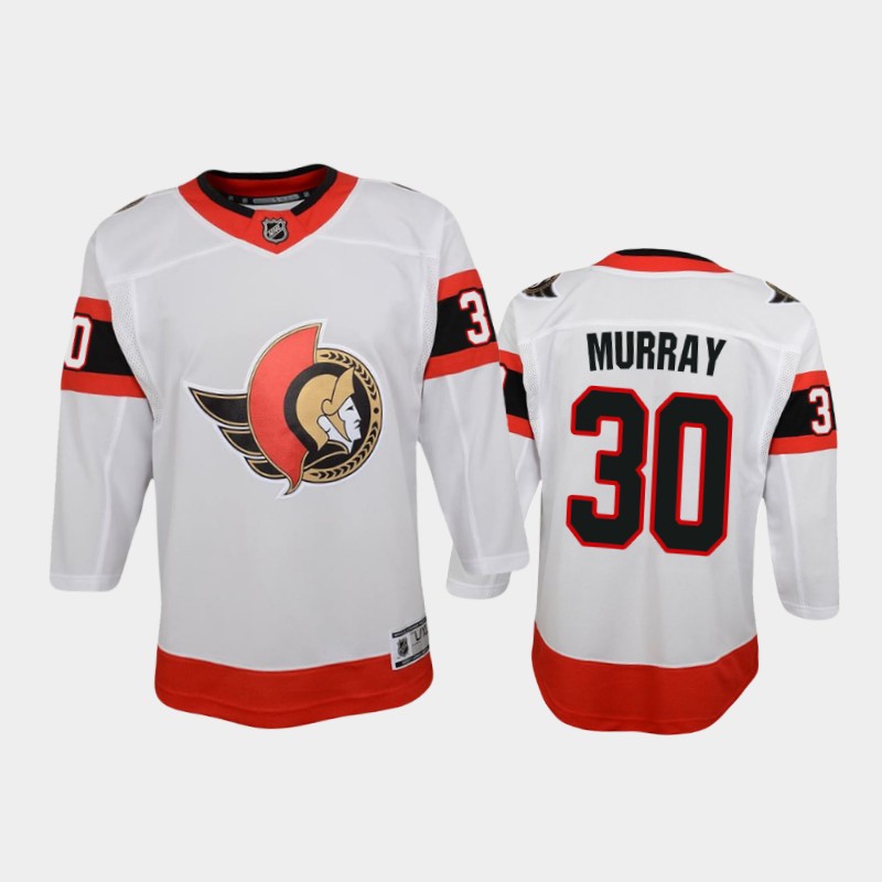 Youth Ottawa Senators #30 Matt Murray Adidas White Away Jersey
