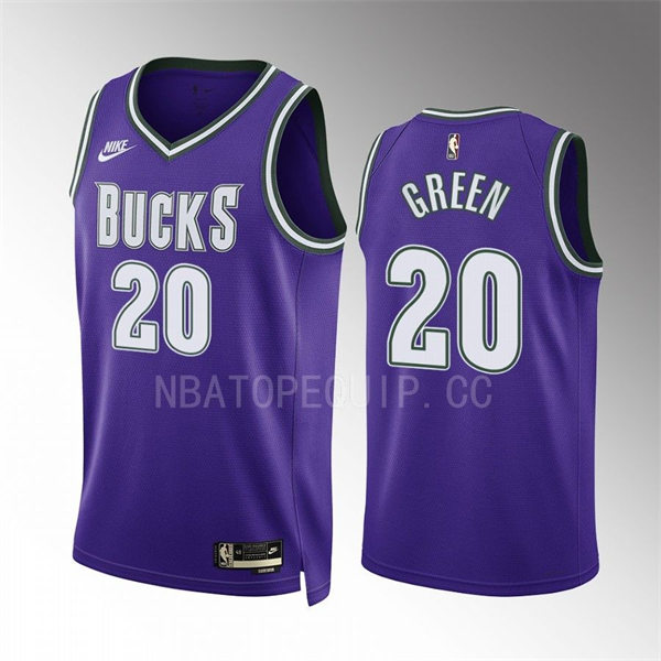 Mens Milwaukee Bucks #20 A.C. Green Nike Purple 2022-23 Classic Edition Swingman Jersey