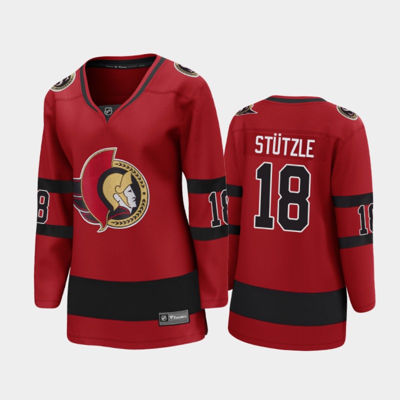 Women's Ottawa Senators #18 Tim Stutzle Adidas 2020-21 Red Jersey