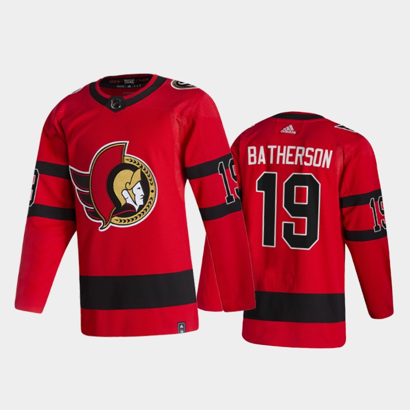 Men's Ottawa Senators #19 Drake Batherson Adidas 2020-21 Red Player Jersey
