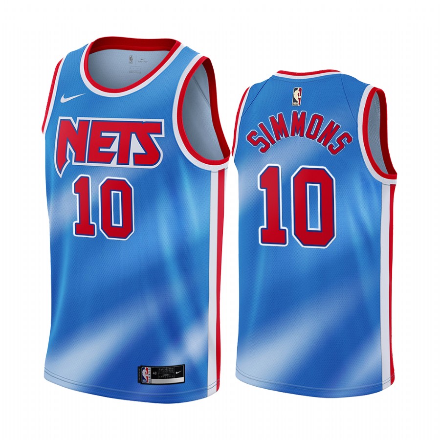 Mens Brooklyn Nets #10 Ben Simmons Nike Blue Classic Edition Jersey