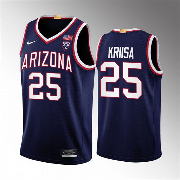 Mens Youth Arizona Wildcats #25 Kerr Kriisa Nike Navy 2022-23 College Basketball Game Jersey