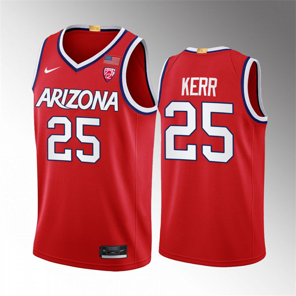 Mens Youth Arizona Wildcats #25 Steve Kerr Nike Red 2022-23 College Basketball Game Jersey