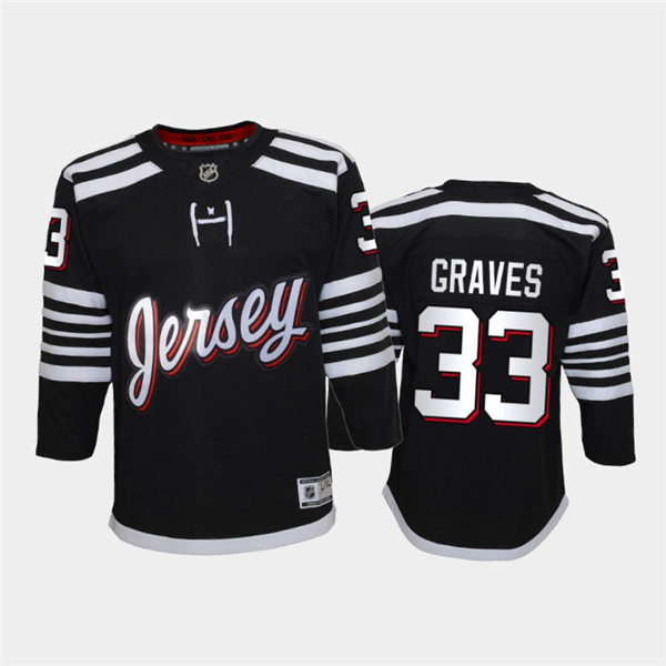 Youth New Jersey Devils #33Ryan Graves Adidas Black Alternate Premier Jersey